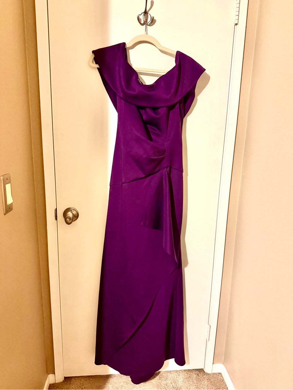 Xscape dress size 14 Elegant Purple Draped Evening Gown